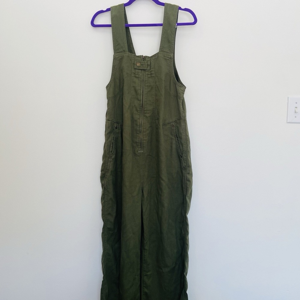 Free People Jude Overalls Size XS Verdant Olive Army Green We The Free Boho Gorp